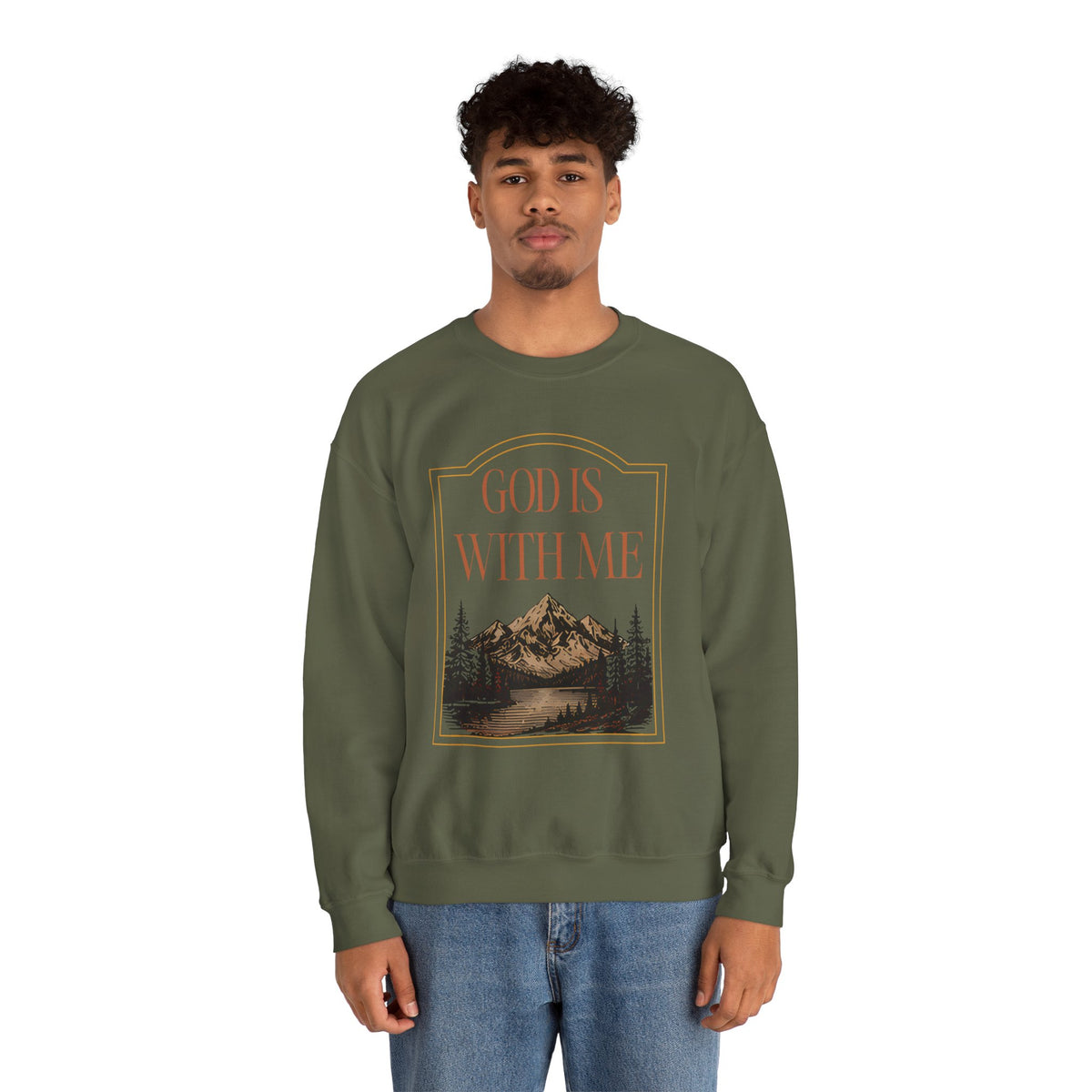 God is With Me Crewneck Sweatshirt