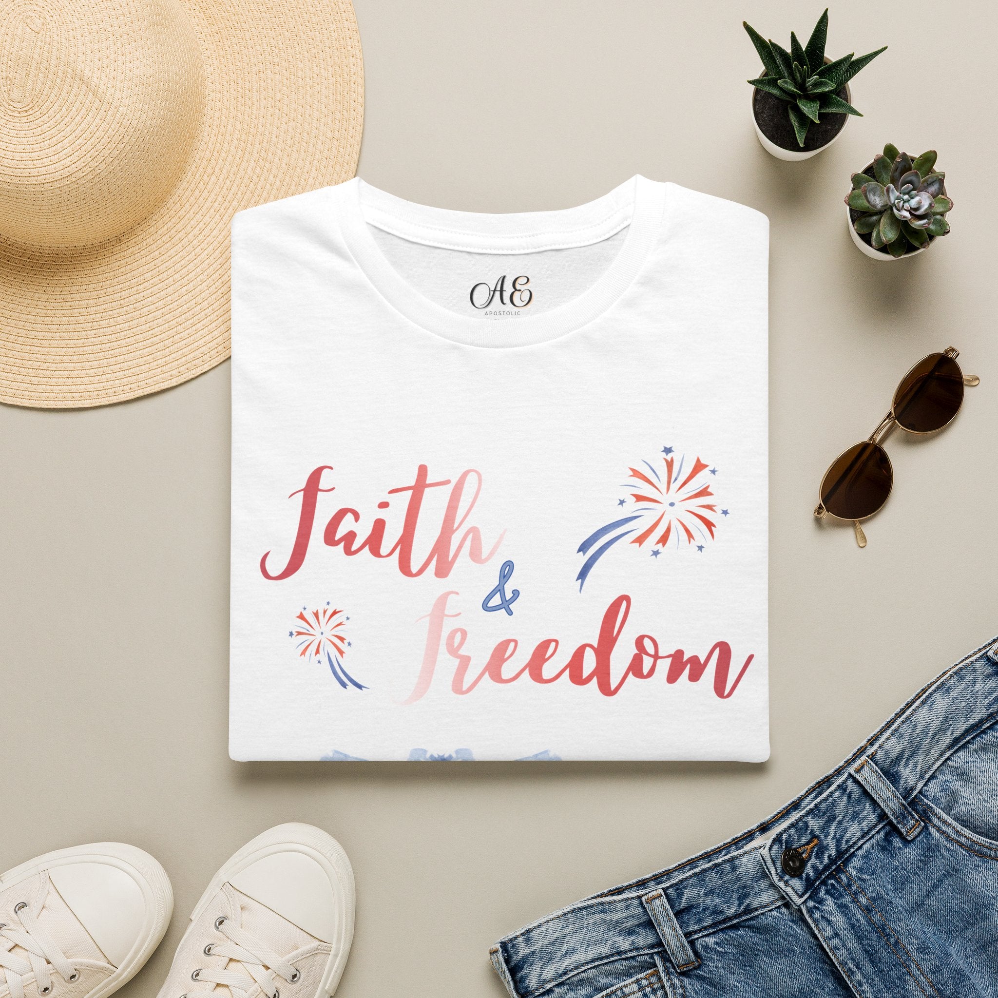Faith & Freedom - Red Edition Classic Fit T-Shirt
