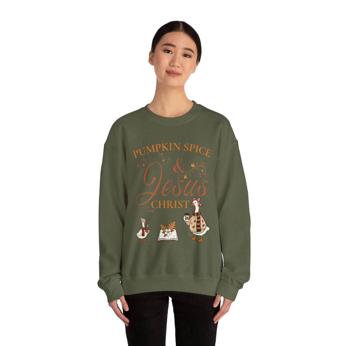 Pumpkin Spice & Jesus Crewneck Sweatshirt