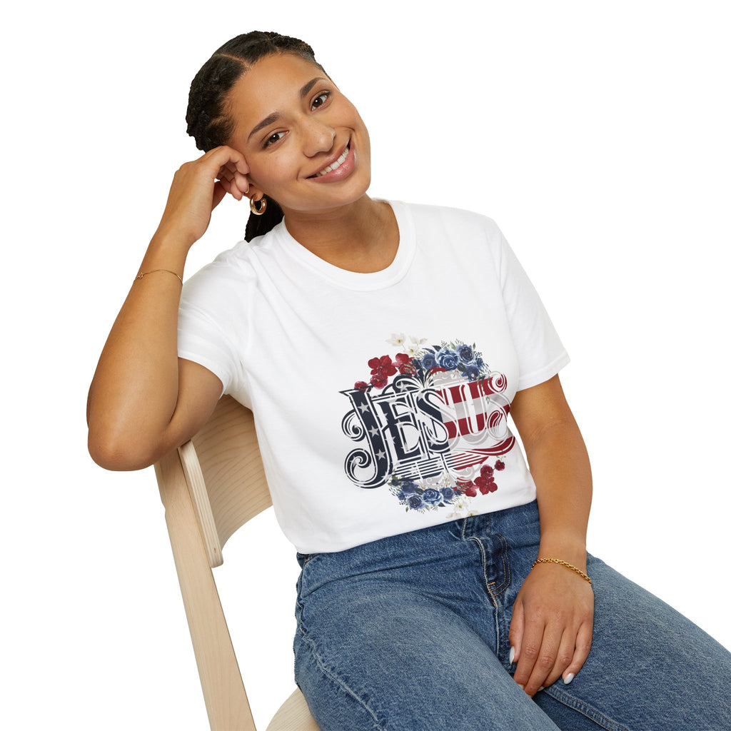Jesus American Flag Classic Fit T-shirt