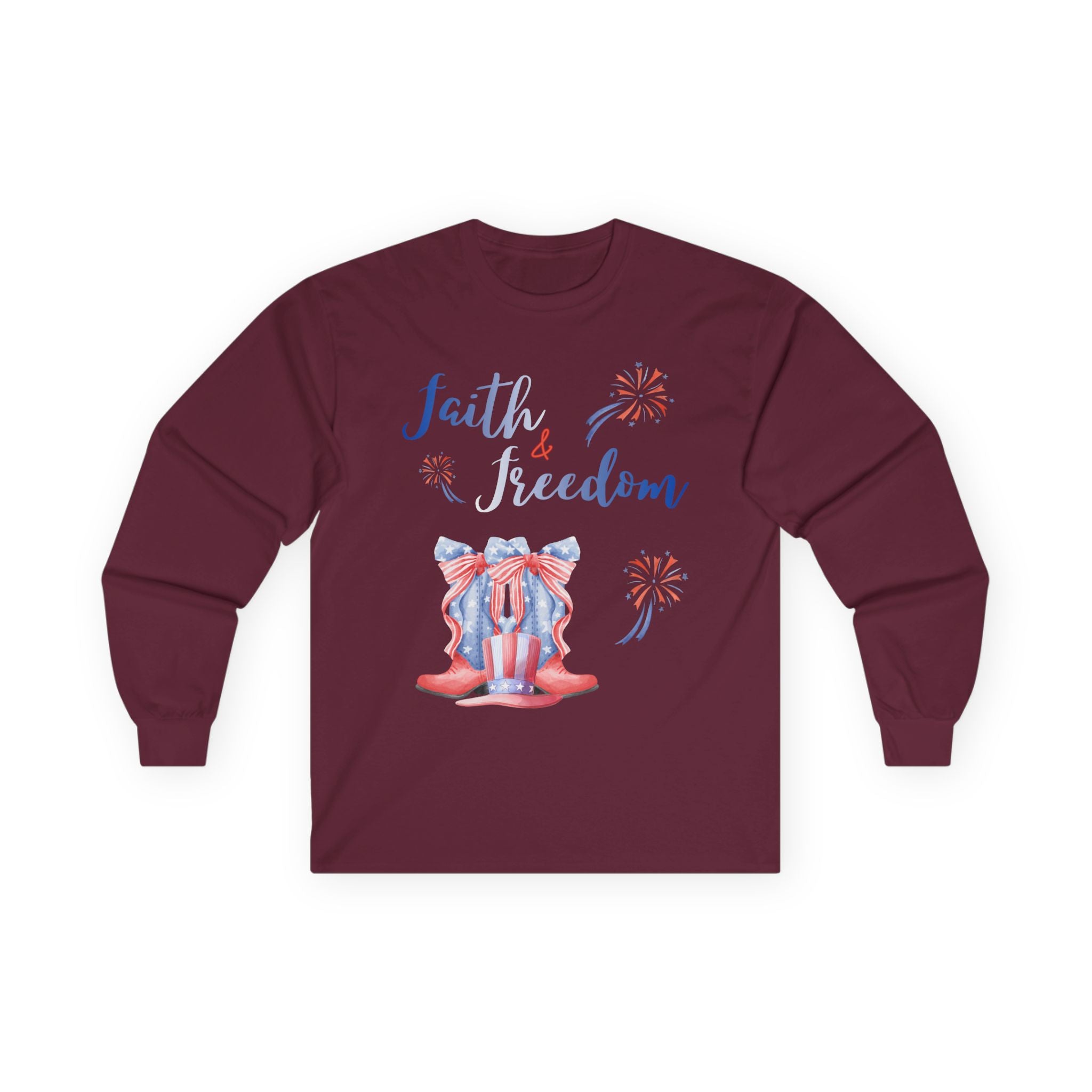 Faith & Freedom - Blue Edition Long Sleeve Classic Fit