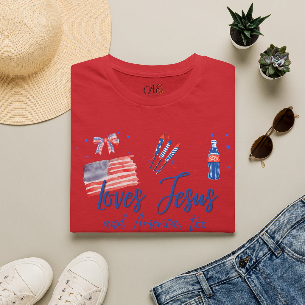 Loves Jesus -Blue Edition Classic fit T-shirt