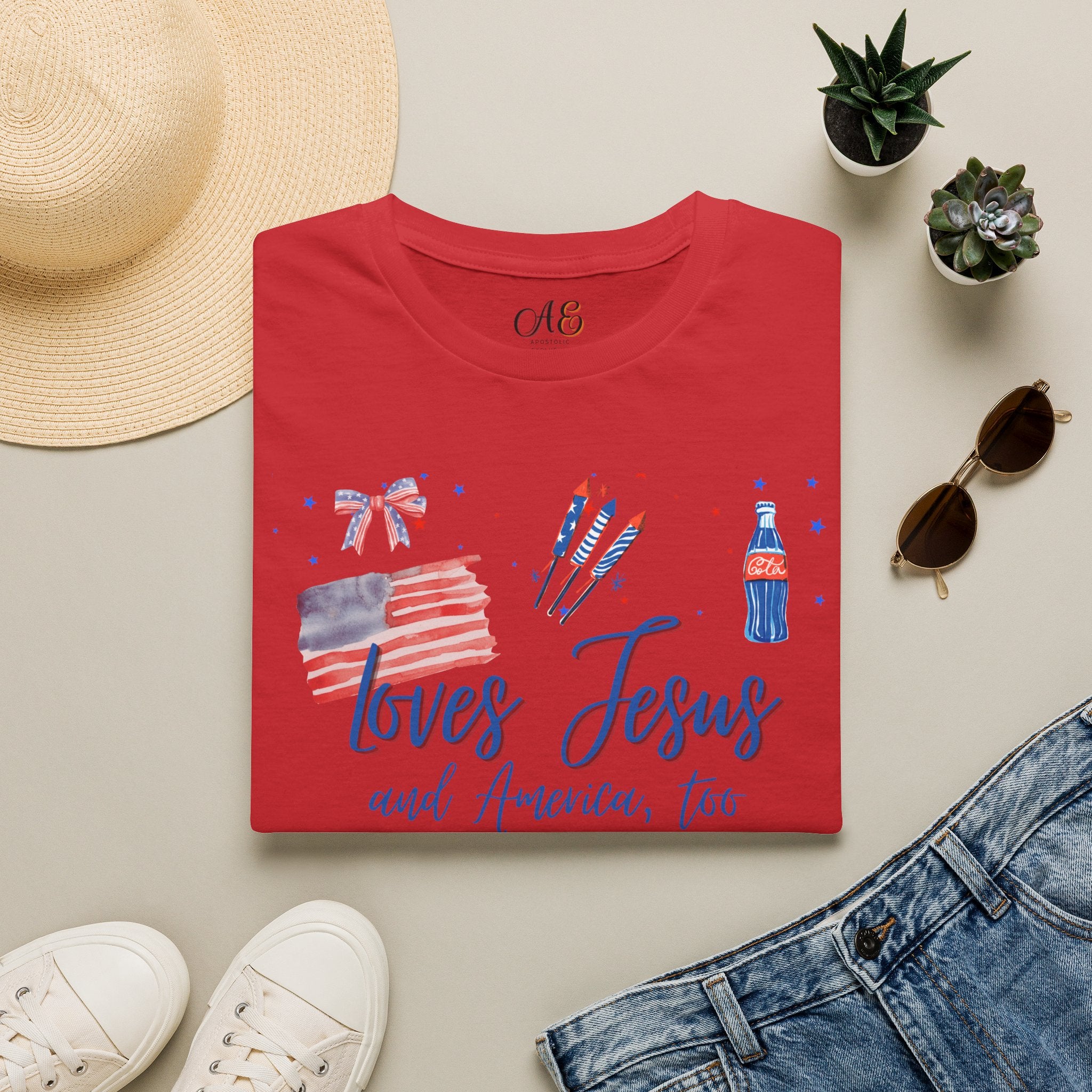 Loves Jesus -Blue Edition Classic fit T-shirt