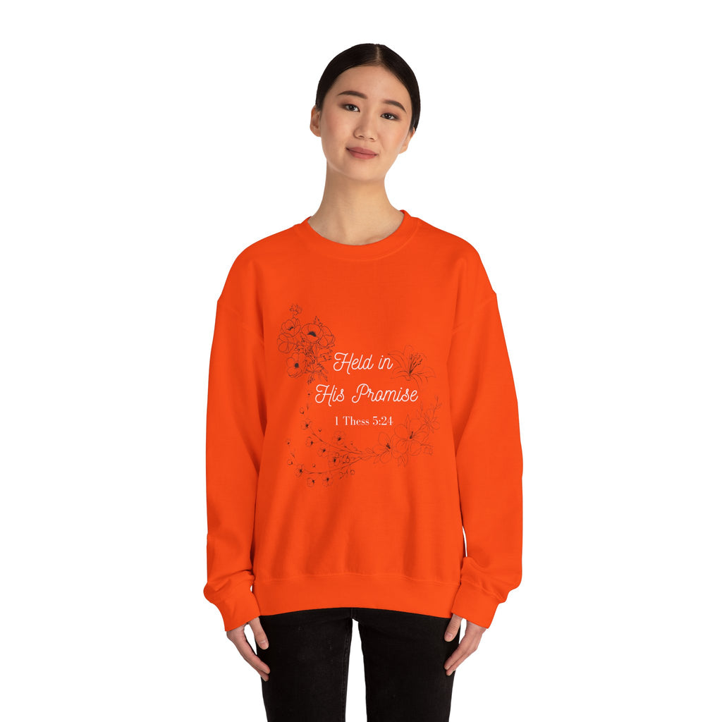 Held in His Promise Crewneck Sweatshirt