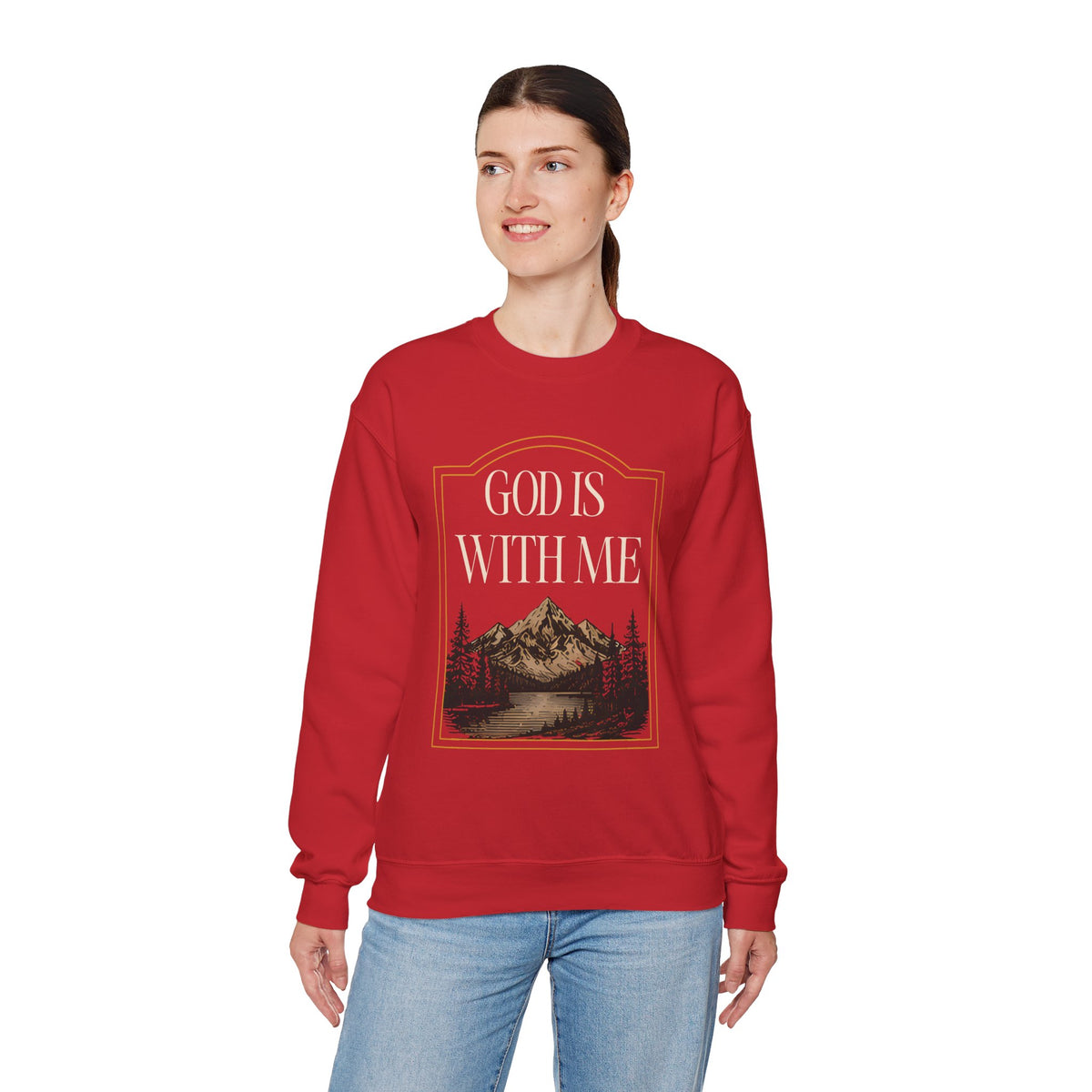 God is With Me Crewneck Sweatshirt