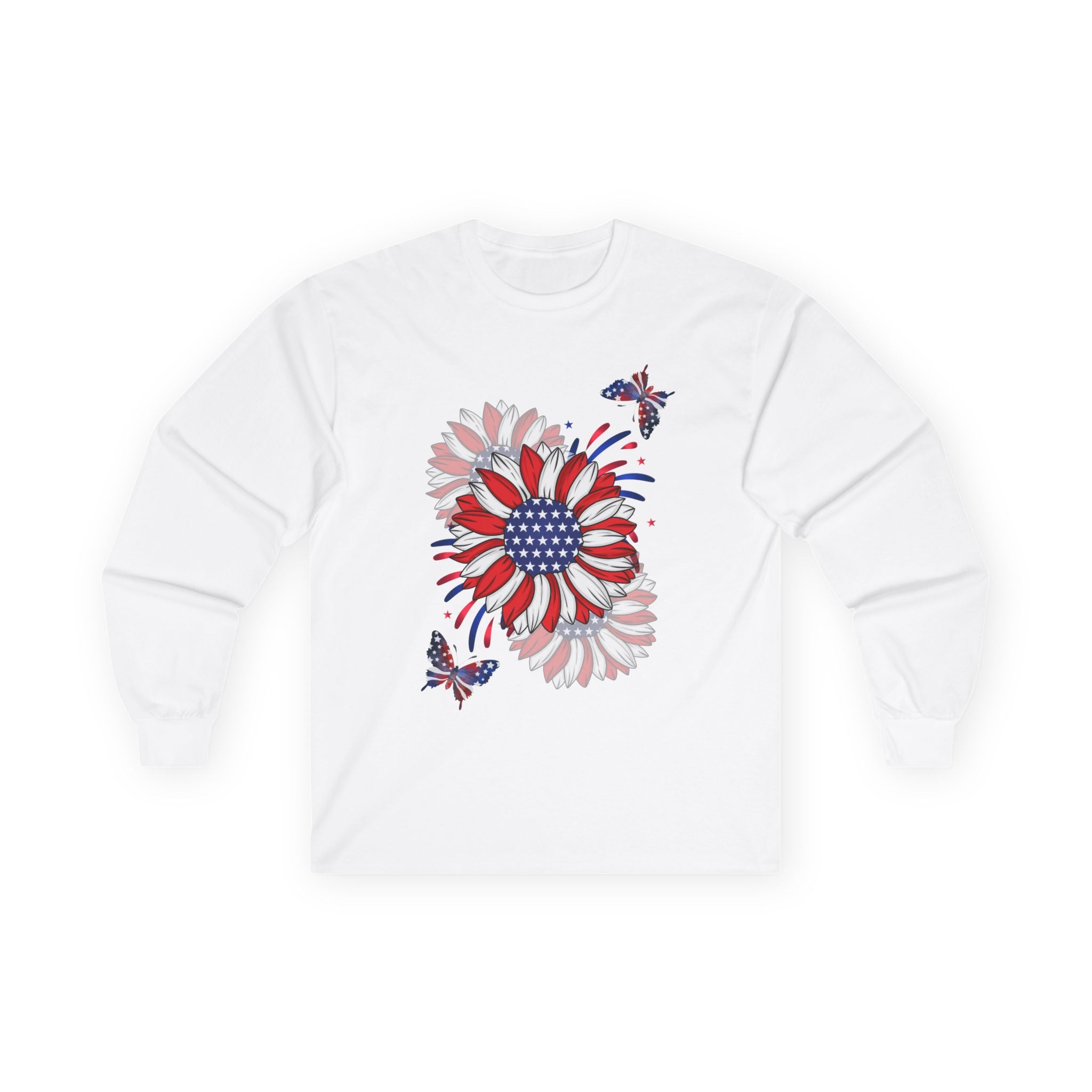 Flowers & Butterflies  - Red Edition Long Sleeve Classic Fit