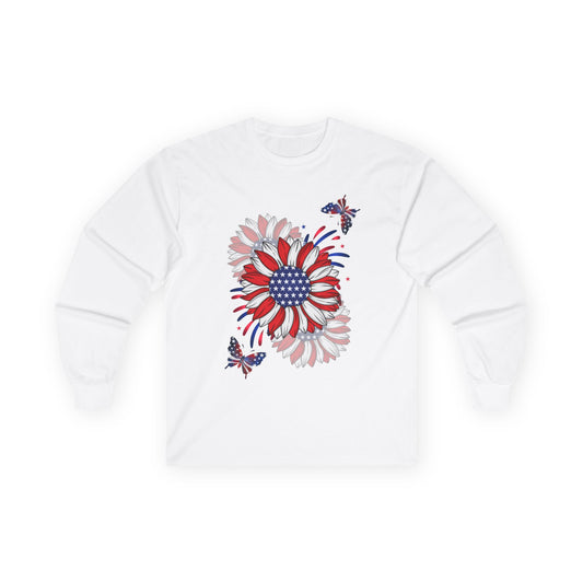 Flowers & Butterflies  - Red Edition Long Sleeve Classic Fit