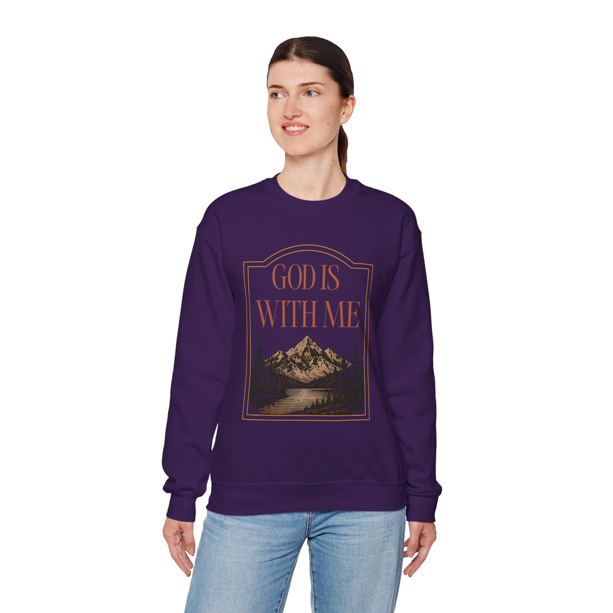 God is With Me Crewneck Sweatshirt