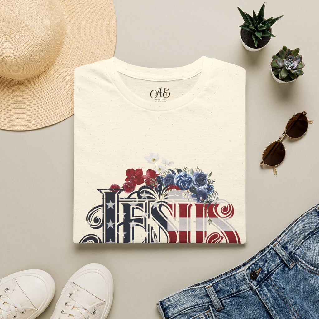Jesus American Flag Classic Fit T-shirt