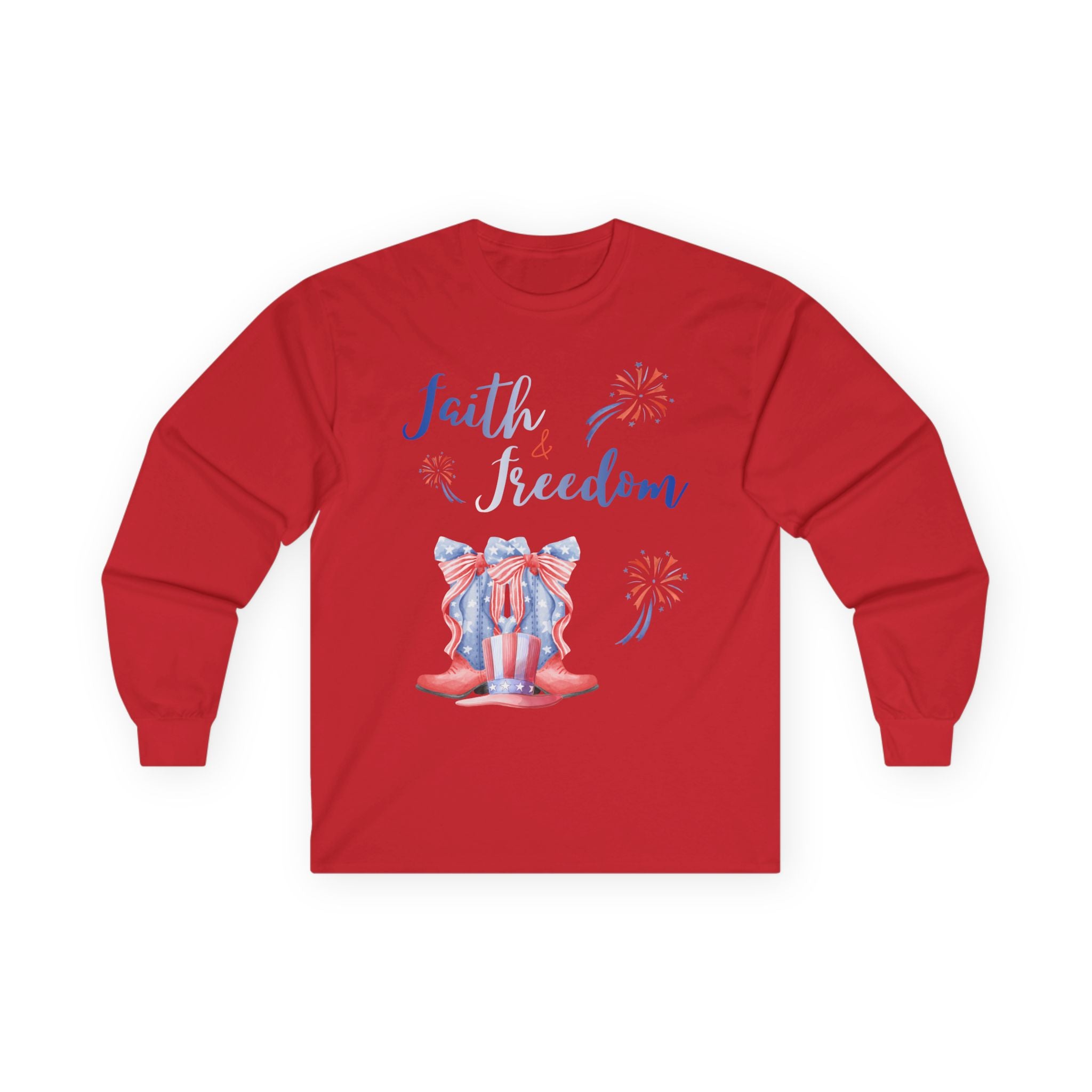Faith & Freedom - Blue Edition Long Sleeve Classic Fit