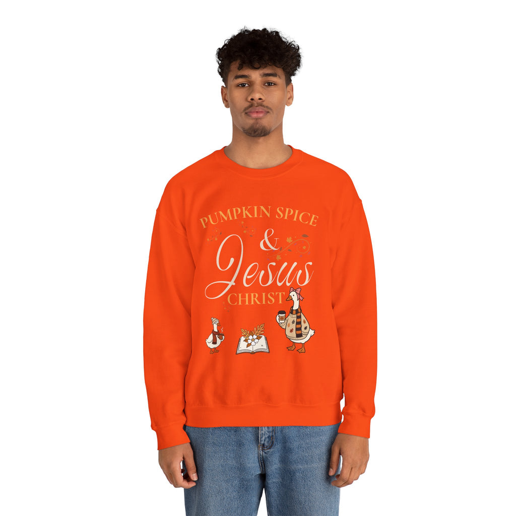 Pumpkin Spice & Jesus Crewneck Sweatshirt