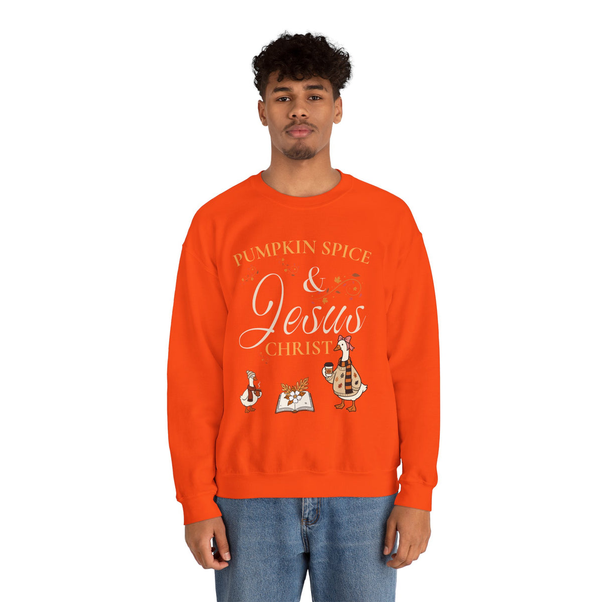 Pumpkin Spice & Jesus Crewneck Sweatshirt