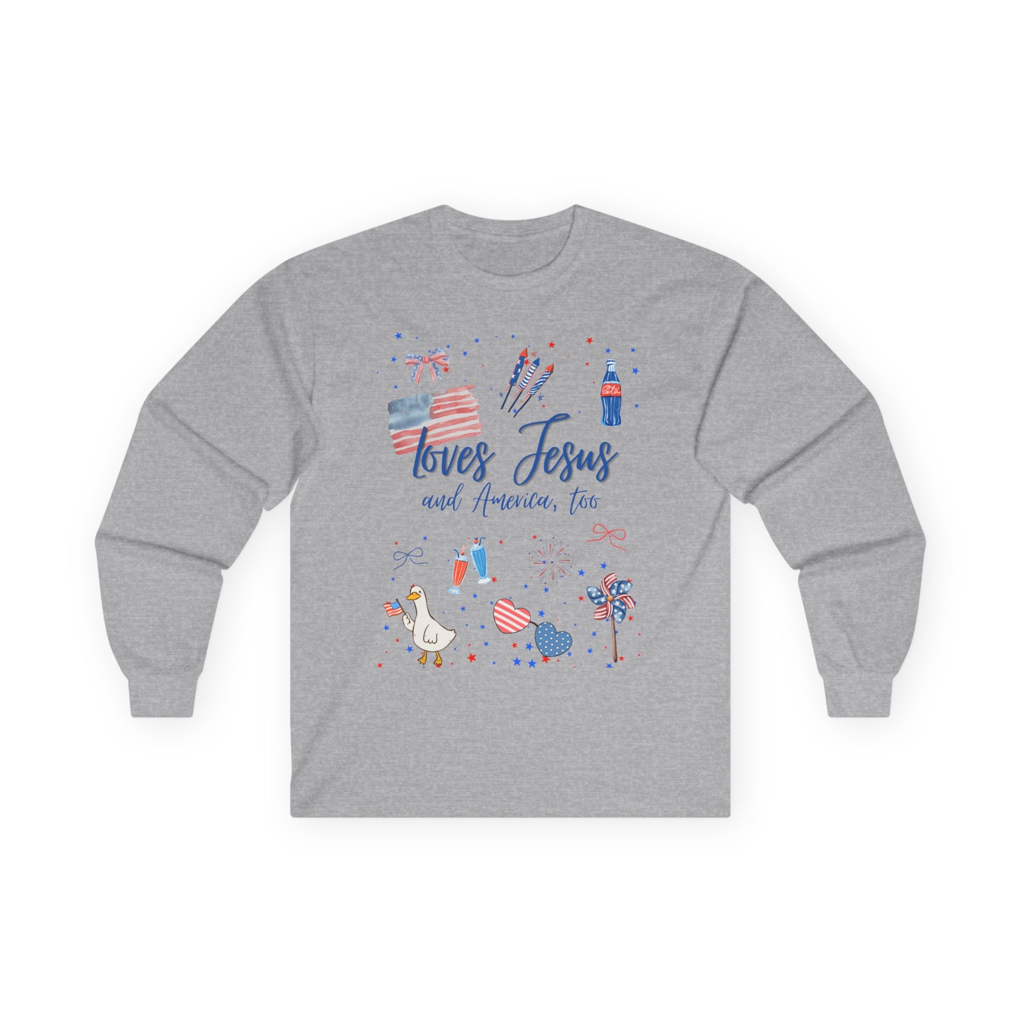 Loves Jesus- Blue Edition Long Sleeve Classic Fit
