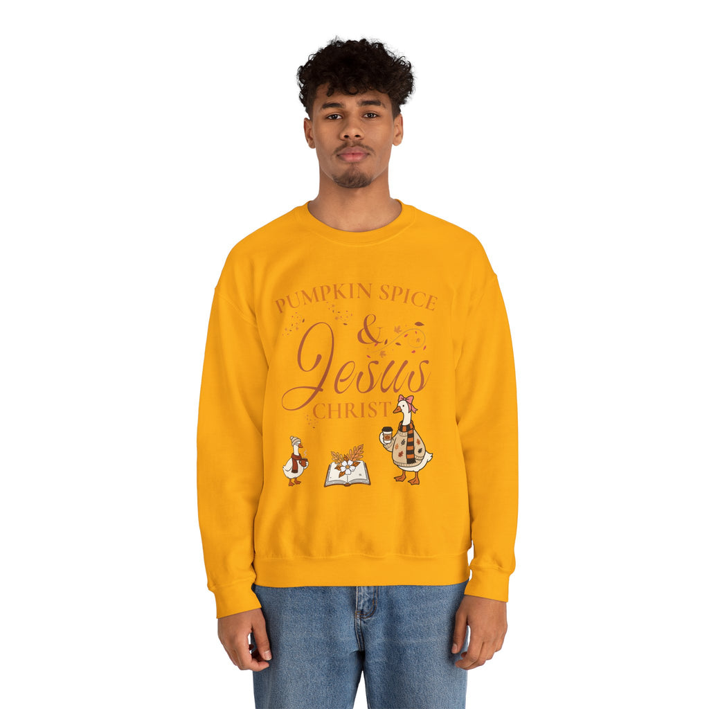 Pumpkin Spice & Jesus Crewneck Sweatshirt