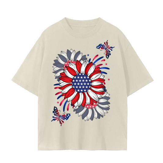 Flowers & Butterflies T-shirt - Blue Edition Relax Fit