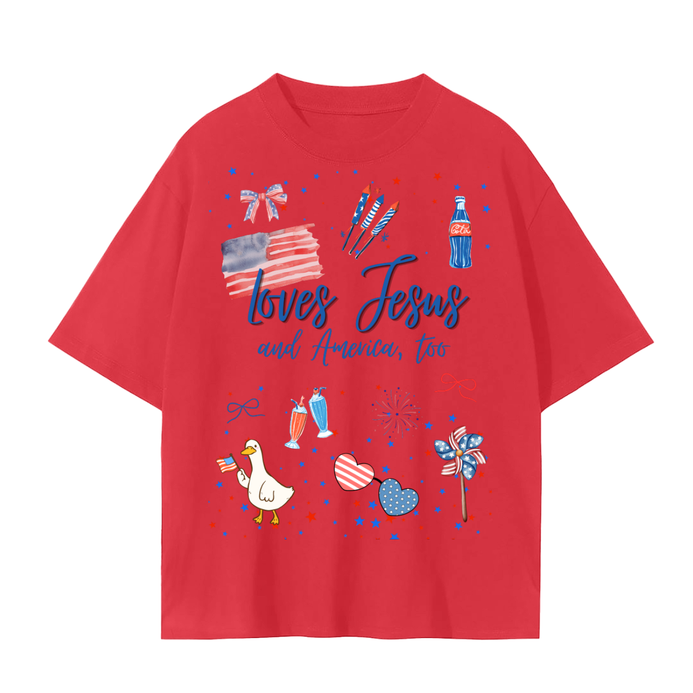 Loves Jesus T-Shirt - Blue Edition Relax Fit