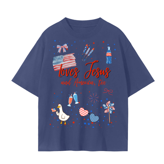 Loves Jesus T-shirt - Red Edition Relax Fit